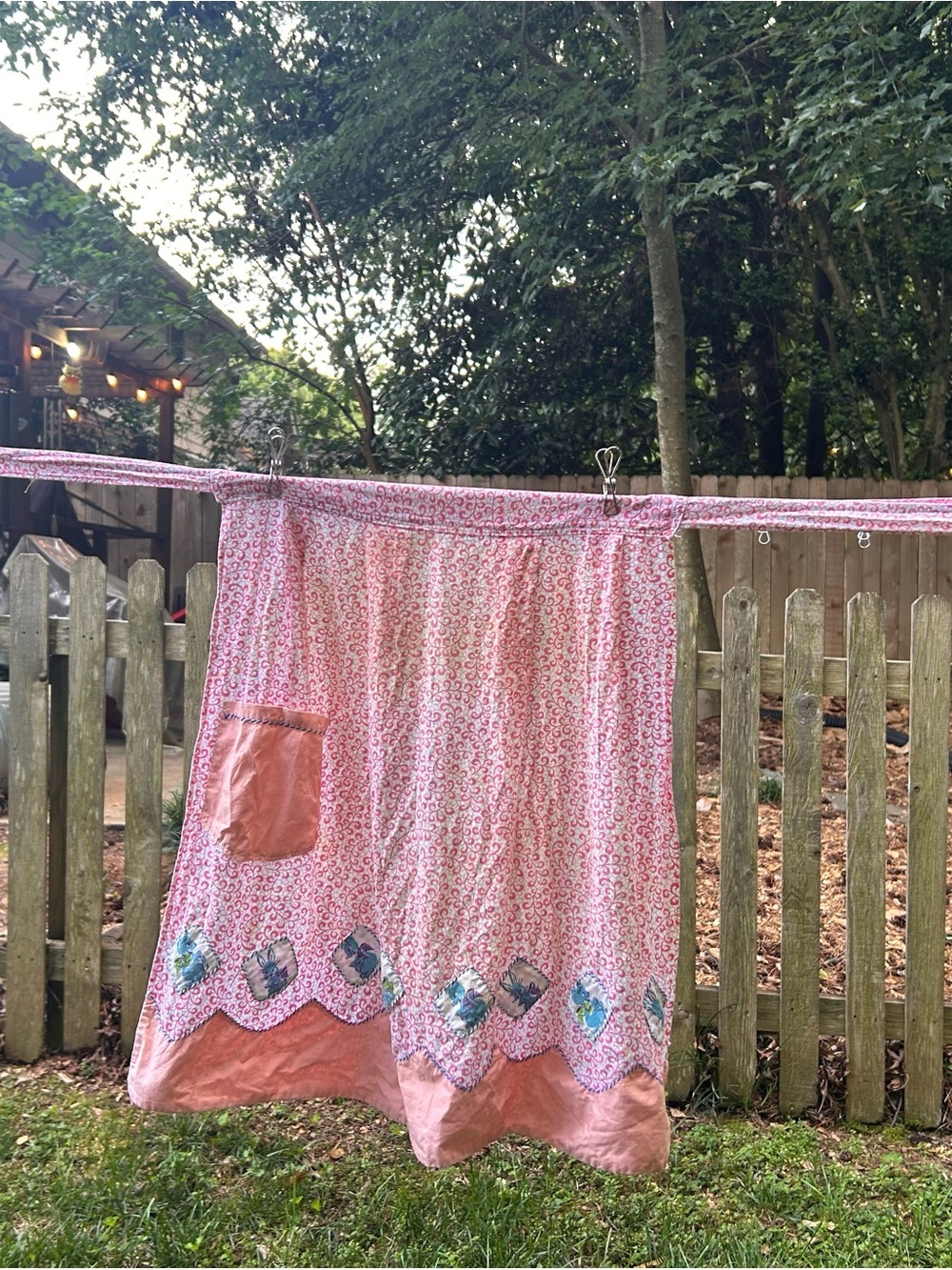 Vintage Handcrafted Kitchen Apron - Picture 2 of 2